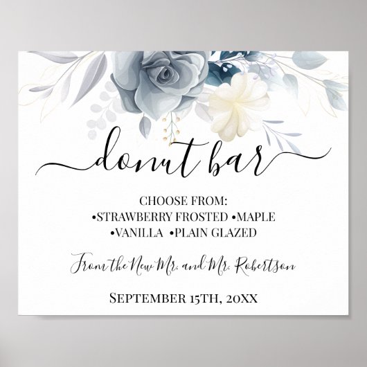 Poster Panneau de réception de mariage de table de sucrer (Devant)