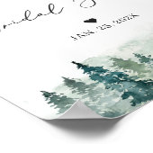 Poster Panneau de Réception de Mariage des Arbres de la F (Coin)