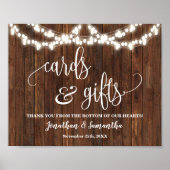 Poster Panneau de réception de mariage occidental Cards & (Devant)