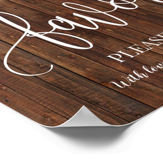 Poster Panneau de réception de mariage occidental de part (Coin)