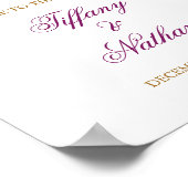 Poster Panneau de Réception de Mariage Paillettes Violett (Coin)