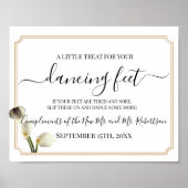 Poster Panneau de réception de mariage Sandales à pieds d (Devant)