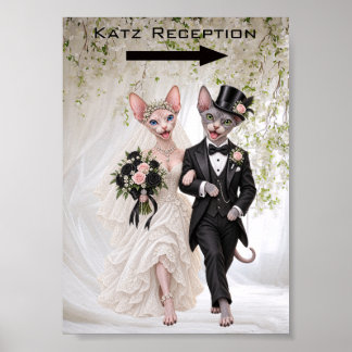 Poster Panneau de réception de mariage Sphynx