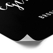 Poster Panneau de réception Noir Mariage Imprimer 11x14 (Coin)