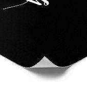 Poster Panneau de réception Noir Mariage Imprimer 20x16 (Coin)