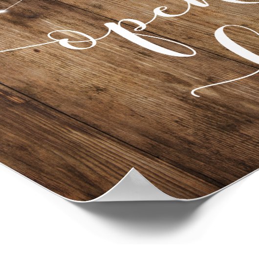 Poster Panneau de réception Open Bar Wood & Lights (Coin)