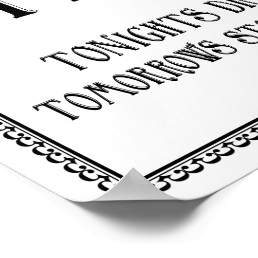 Poster Panneau de réception simple Open Bar Wedding (Coin)