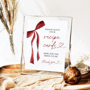 Poster Panneau de recettes pour mariées de la Bow de Bour