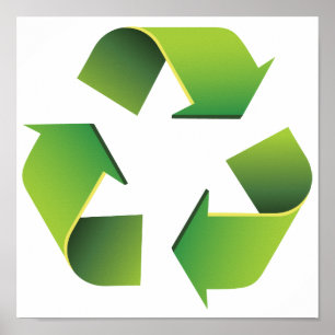 Poster Panneau de recyclage