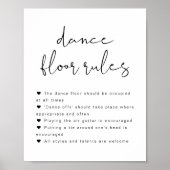 Poster Panneau de règles de piste de danse de mariage min (Devant)