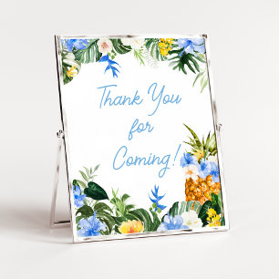 Poster Panneau de remerciement pour Baby Shower Aloha Ana