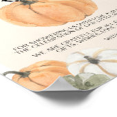 Poster Panneau de remerciement pour Baby Shower sur le th (Coin)