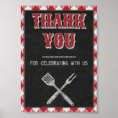 Poster Panneau de remerciement pour table de BBQ d'annive (Devant)