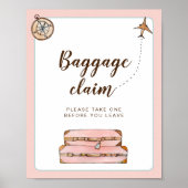 Poster Panneau de retrait des bagages Thème de voyage Ent (Devant)