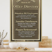 Poster Panneau de retrait Vintage or personnalisé (Cuisine)