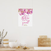 Poster Panneau de retraite rose glamour (Cuisine)