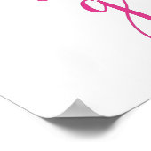 Poster Panneau de retraite rose glamour (Coin)