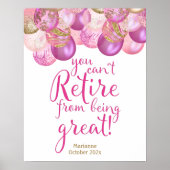 Poster Panneau de retraite rose glamour (Devant)