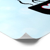 Poster Panneau de réveil bleu et noir pour cuisine (Coin)