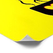 Poster Panneau de réveil jaune et noir pour cuisine (Coin)