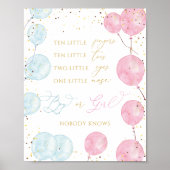 Poster Panneau de révélation de sexe féminin ou garçon de (Devant)