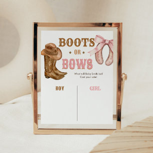 Poster Panneau de Révélation du Sexe Bottes et Rubans