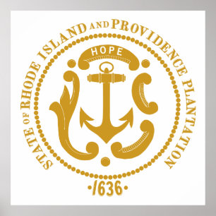 Poster Panneau de Rhode Island