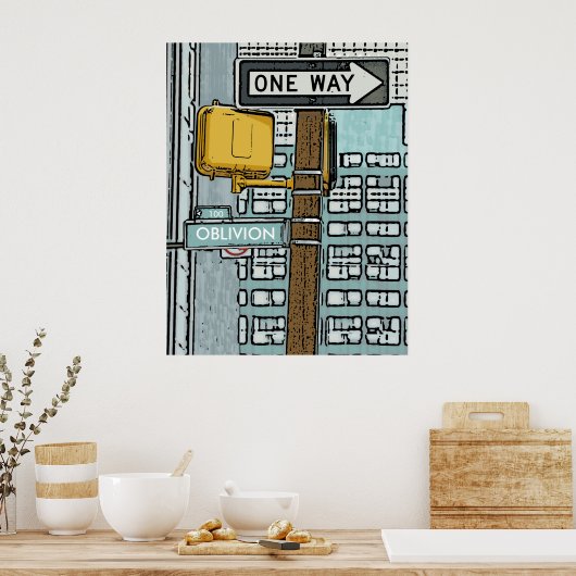 Poster Panneau de rue (Cuisine)