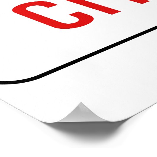 Poster Panneau de rue Abbey Road (Coin)