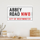 Poster Panneau de rue Abbey Road (Cuisine)