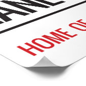 Poster Panneau de rue du stade de Plow Lane (Coin)