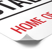 Poster Panneau de rue du Stade Kingsholm (Coin)