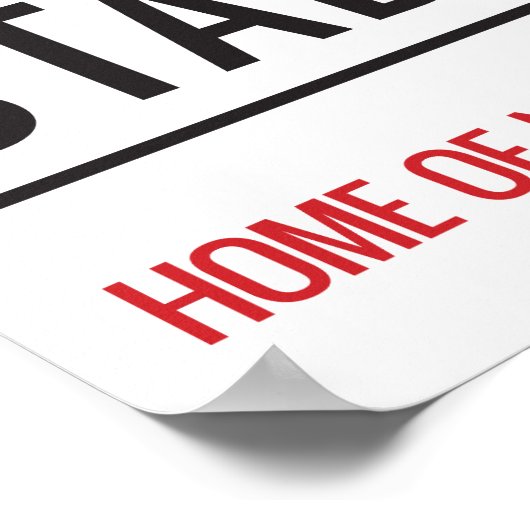 Poster Panneau de rue du Stade Sixfields (Coin)