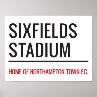 Poster Panneau de rue du Stade Sixfields