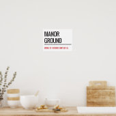 Poster Panneau de rue Manor Ground Stadium (Cuisine)