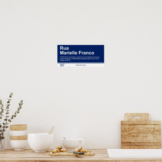 Poster Panneau de rue - Marielle Franco (Cuisine)
