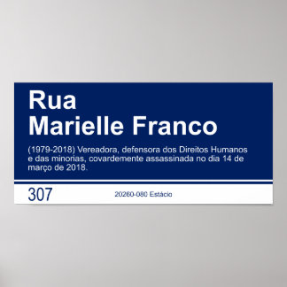 Poster Panneau de rue - Marielle Franco