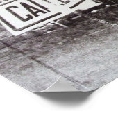 Poster Panneau de rue noir et blanc (Coin)