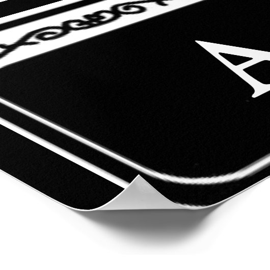 Poster Panneau de rue vierge, Modèle coupé (Coin)