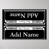 Poster Panneau de rue vierge, Modèle coupé (Devant)