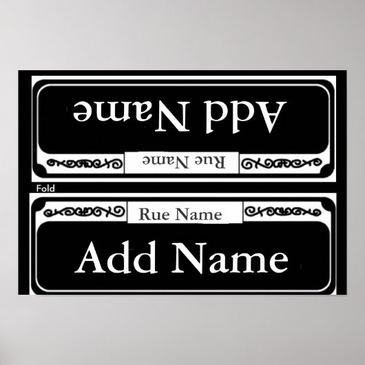 Poster Panneau de rue vierge, Modèle coupé (Devant)