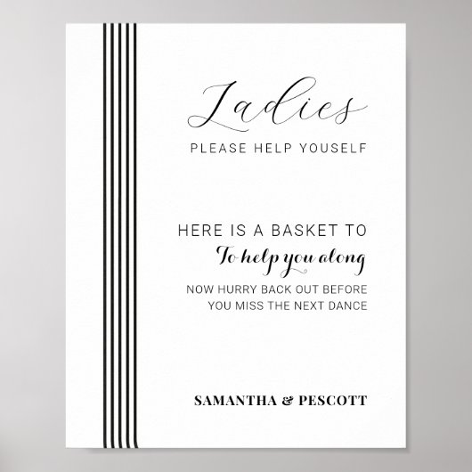 Poster Panneau de salle de bain mariage minimale (Devant)