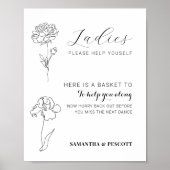 Poster Panneau de salle de bain mariage moderne (Devant)