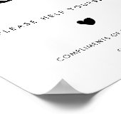 Poster Panneau de salle de bain Retro Noir & Blanc élégan (Coin)