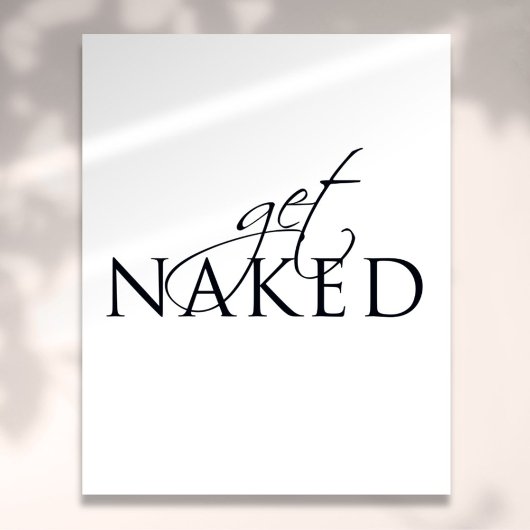 Poster Panneau de salle de bain Typographique noir et bla