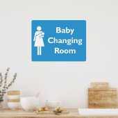 Poster Panneau de salle de change bébé avec parent et nou (Cuisine)