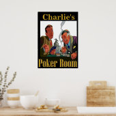 Poster Panneau de salle de poker personnalisée (Cuisine)
