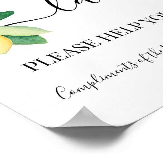 Poster Panneau de salle de réception de mariage pour dame (Coin)