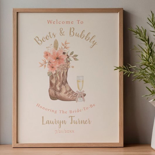 Poster Panneau de Salle de Réception de Mariage Rustique 