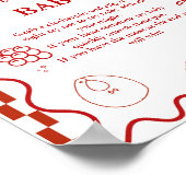 Poster panneau de salle Pink Pizza pour Baby Shower (Coin)